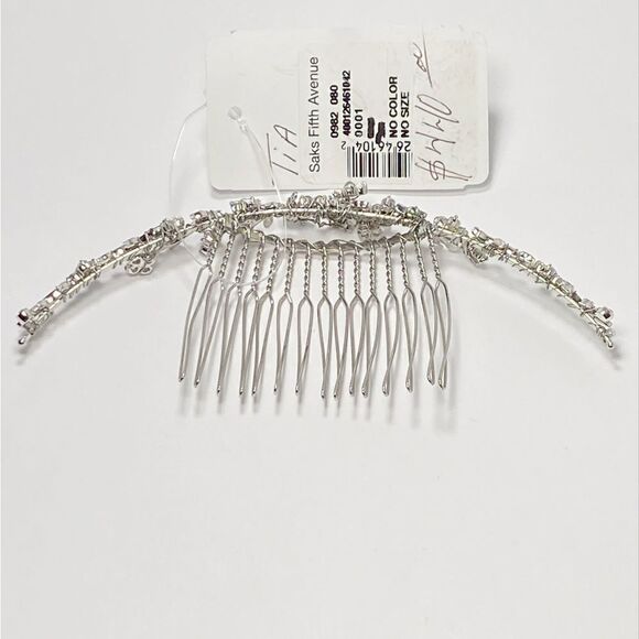Homa Bridal Crystal Embellished Silver Bridal Tiara Headpiece Hair Jewelry main image 8
